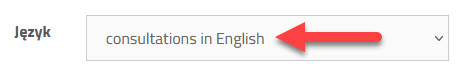 Each consultation may be conducted in English. Just select the 