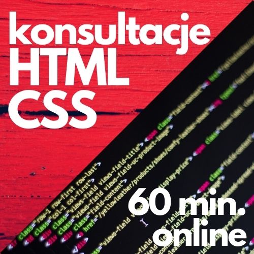 Konsultacje online HTML i CSS (60 min.)