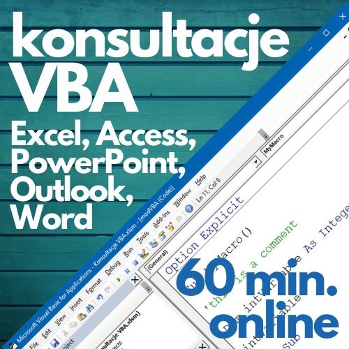 Konsultacje online makra VBA (60 min.)